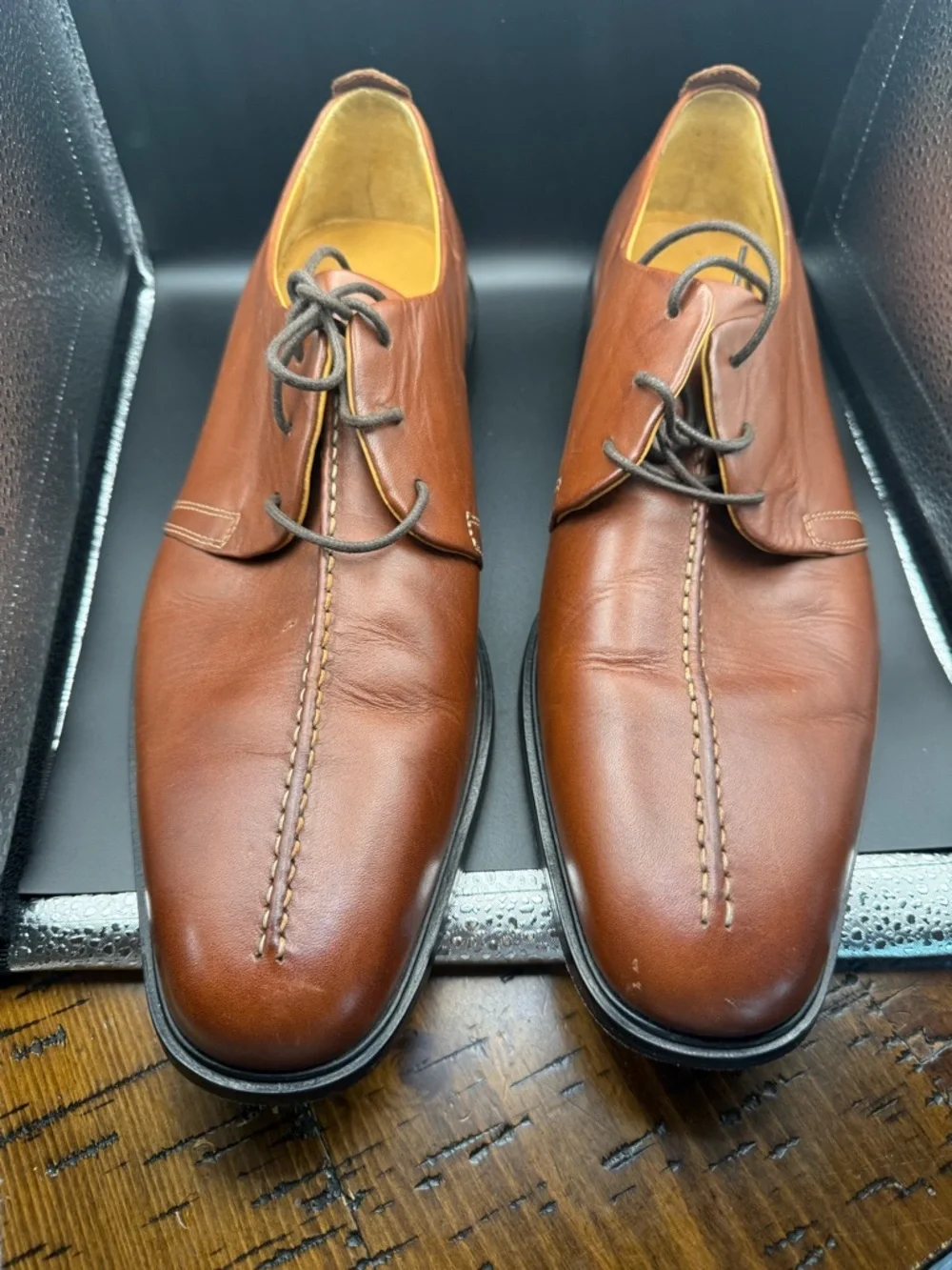 Cole Haan Men's Brown Leather Lace-Up Dress‎ Shoes size 13m